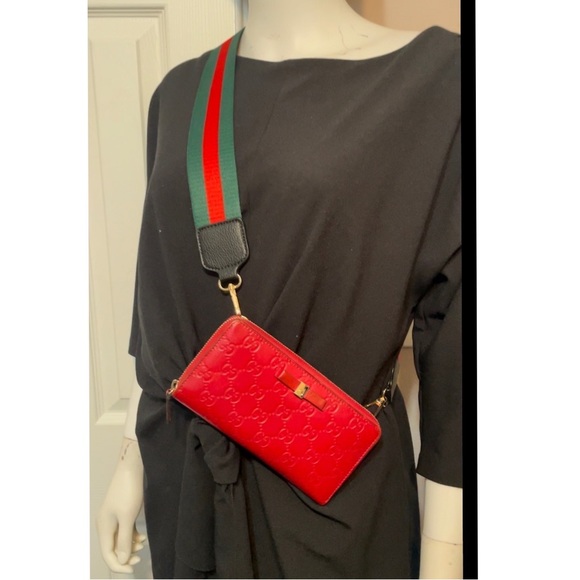 Gucci Handbags - 20. Gucci GG red leather zip around wallet,Belt bag,Shoulder,Crossbody bag
